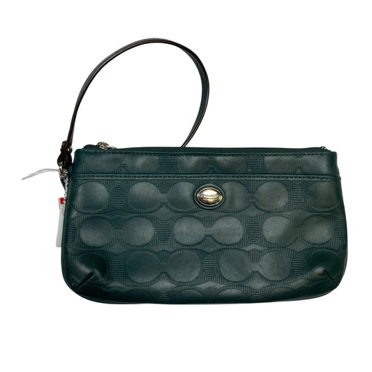 Wristlet Designer By Coach In Green, Size:Medium