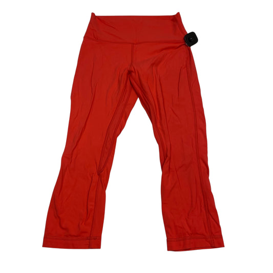 Athletic Capris Designer By Lululemon In Red, Size:M