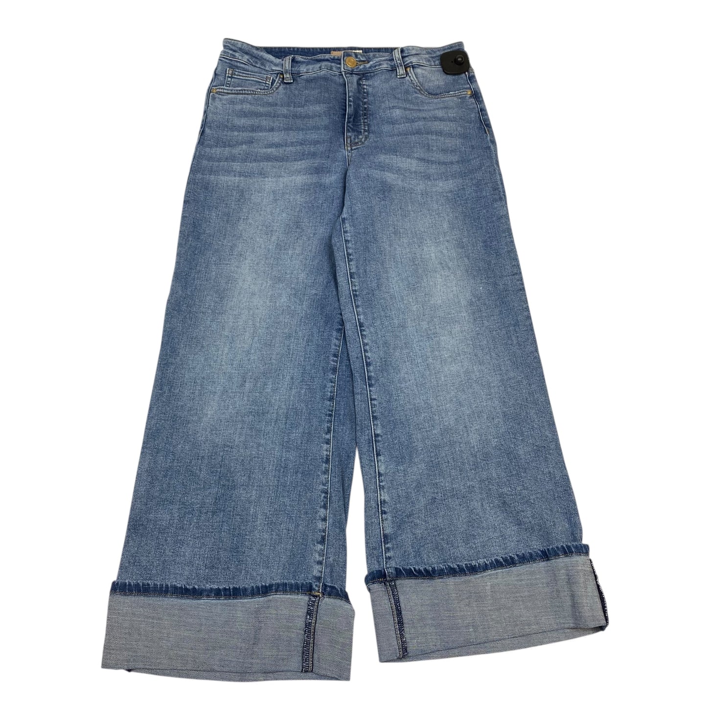 Jeans Wide Leg By Kut In Blue Denim, Size:10