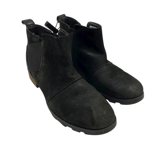 Boots Ankle Flats By Sorel In Black, Size:9.5