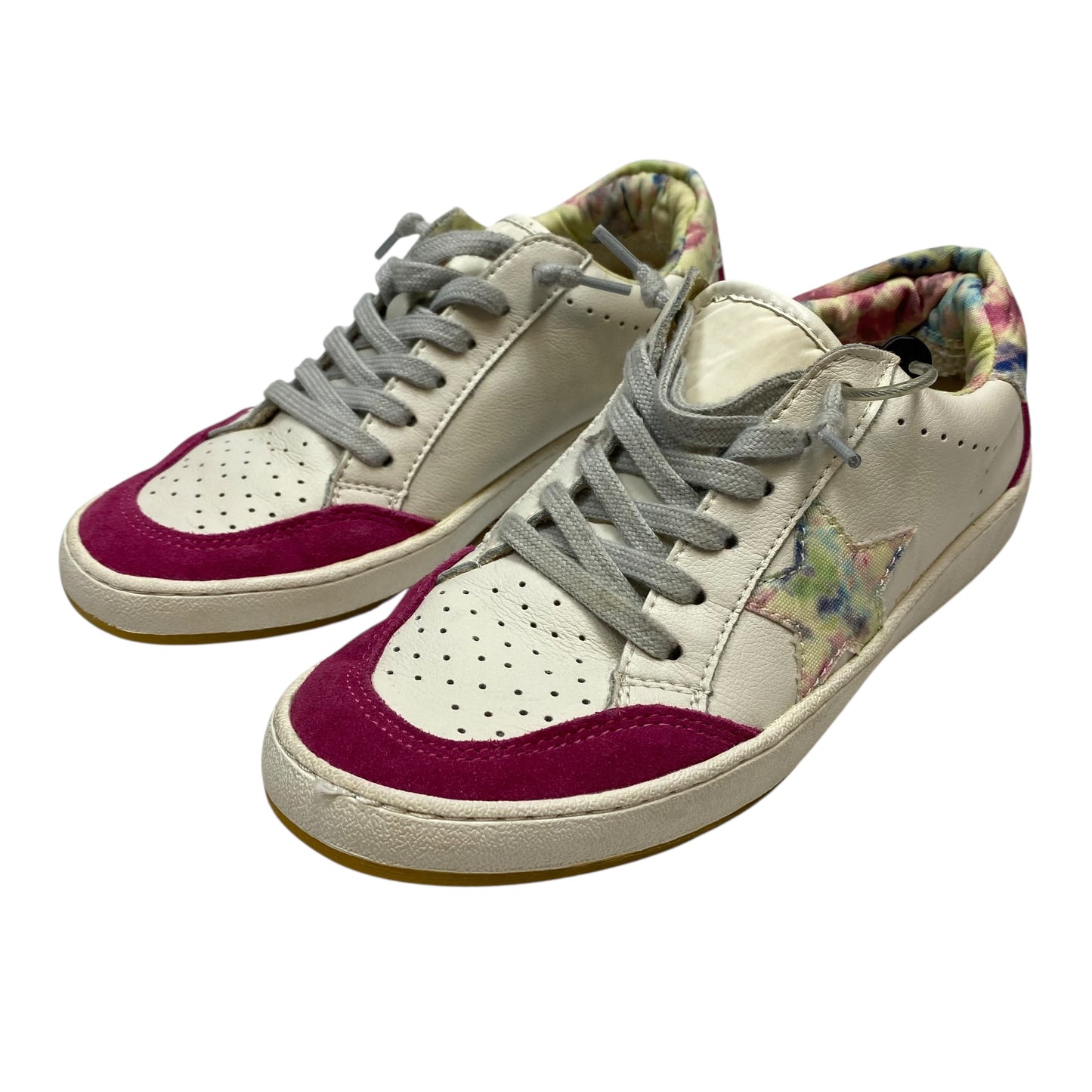 Shoes Sneakers By Vintage Havana In Cream & Pink, Size:7.5
