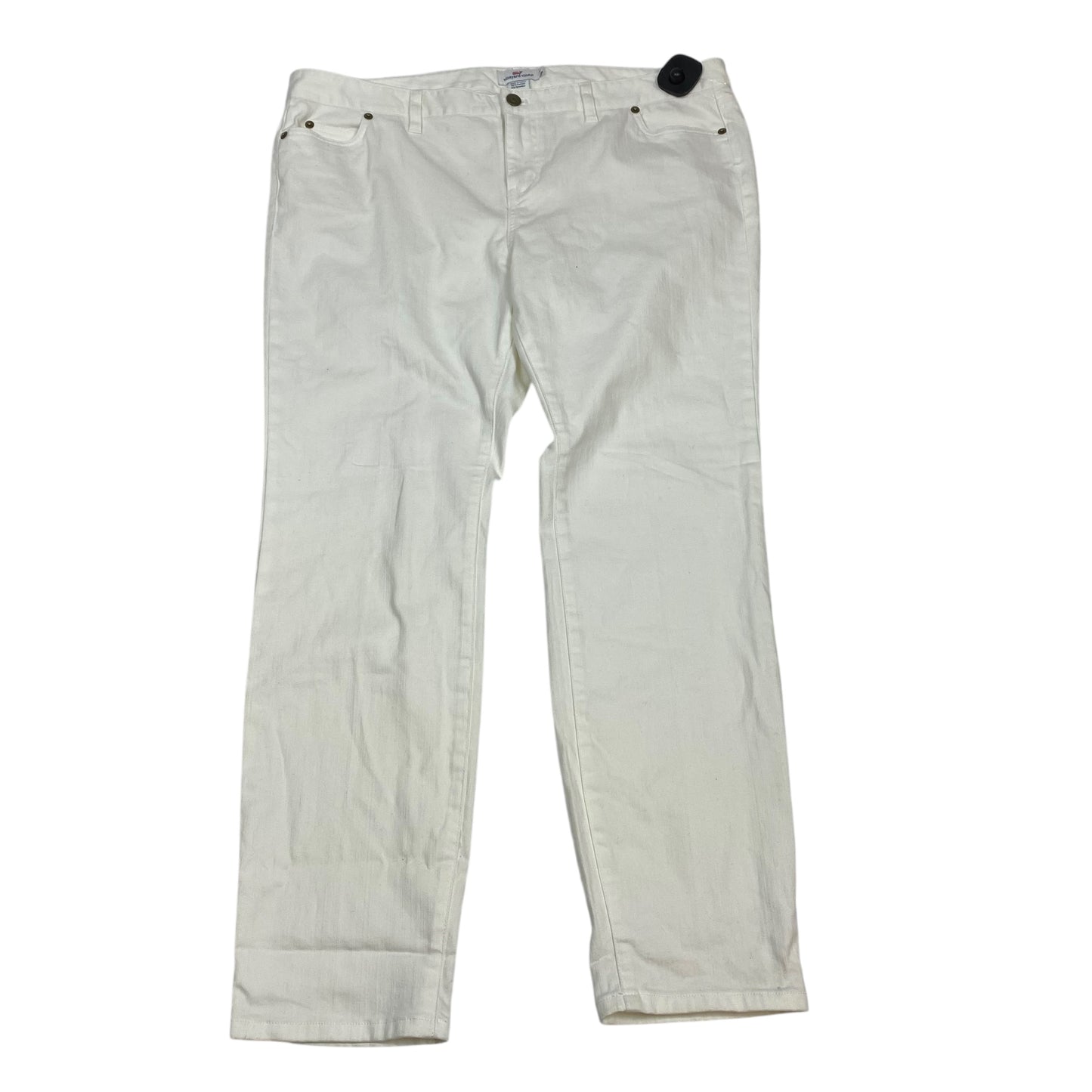 Jeans Designer By Vineyard Vines In White Denim, Size:16