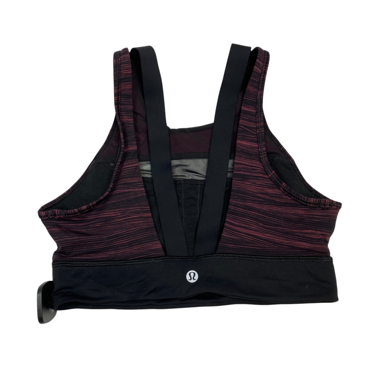 Athletic Bra By Lululemon In Black & Red, Size:S
