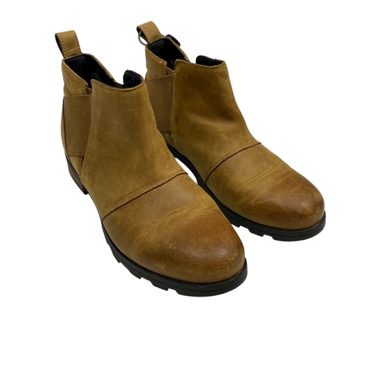 Boots Ankle Flats By Sorel In Brown, Size:9.5