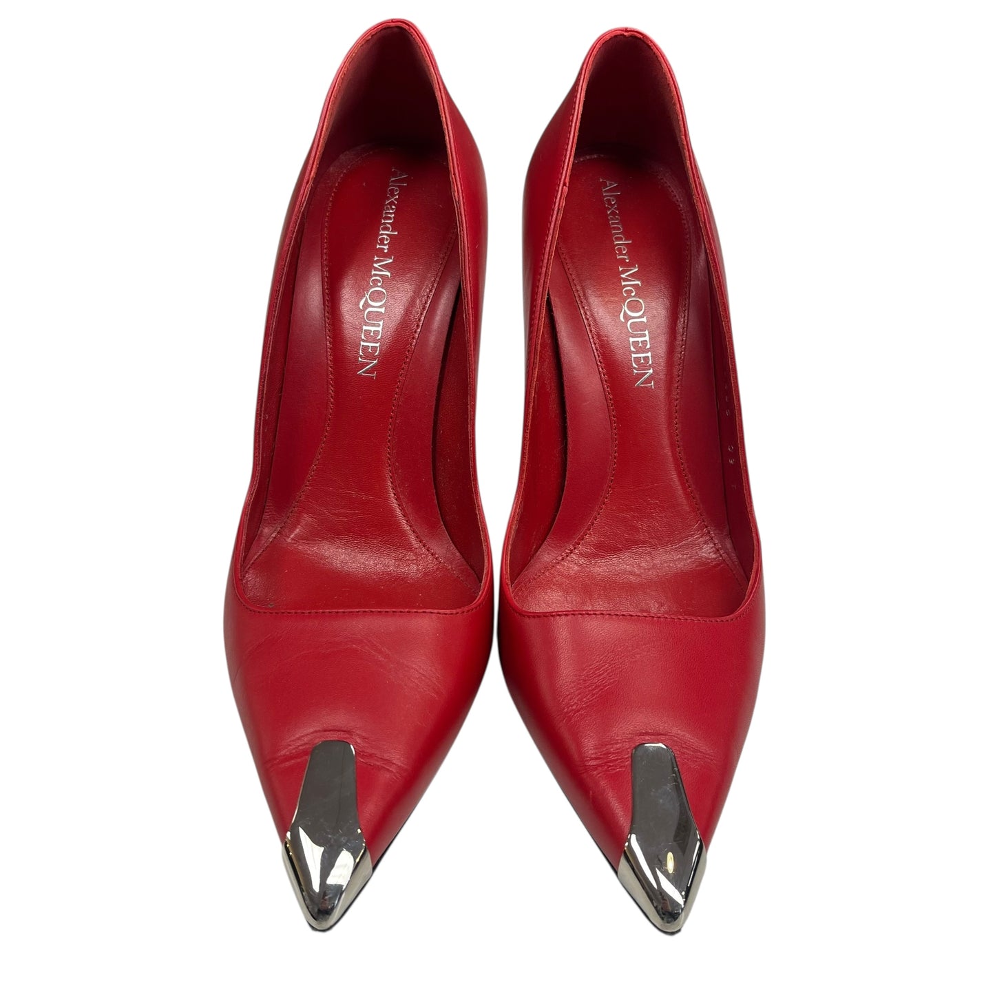 Shoes Luxury Designer By Alexander Mcqueen In Red, Size:9