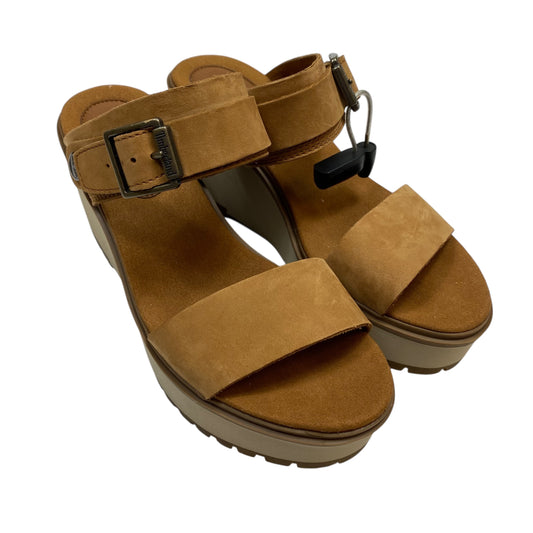 Sandals Heels Wedge By Timberland In Brown, Size:8.5