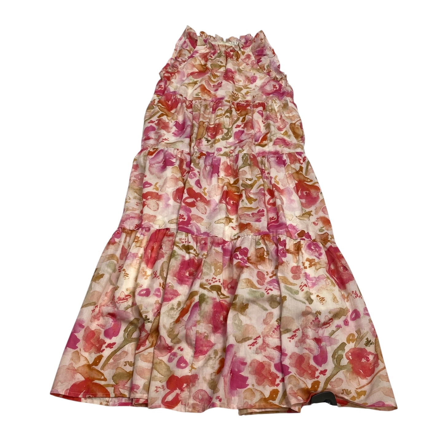 DRESS CASUAL MAXI by TCEC in BROWN & PINK, Size:S