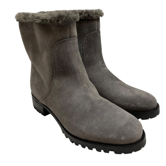 Boots Ankle Flats By Talbots In Grey, Size:8