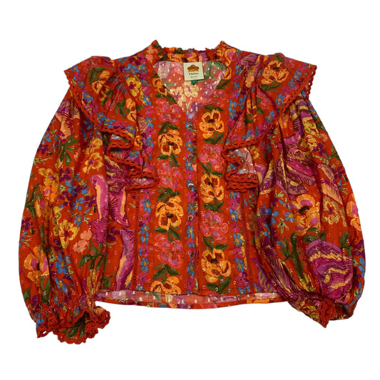 Top Ls Designer By Farm Rio In Red, Size:S