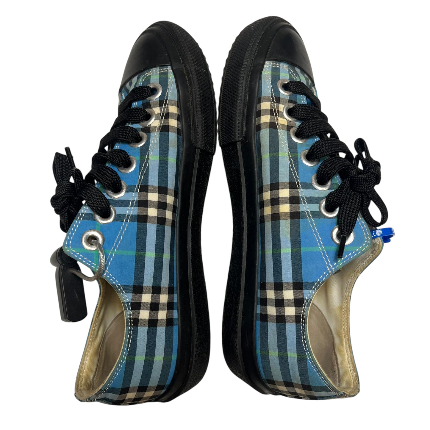 Shoes Luxury Designer By Burberry In Black & Blue, Size: 6