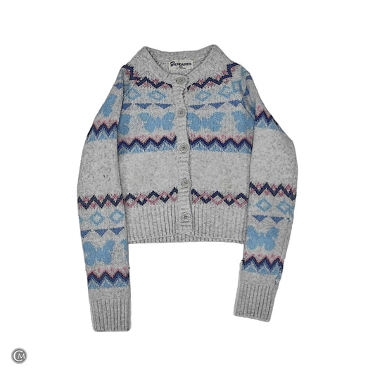 Sweater Cardigan By No Boundaries In Blue & Grey, Size: Xs image 1
