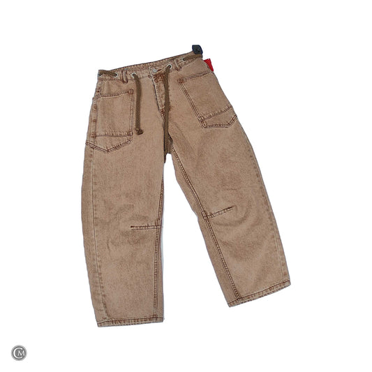Jeans Wide Leg By Aaron & Amber In Brown Denim, Size: M image 1